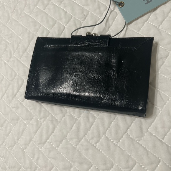 HOBO Black Leather Wallet with Silver Accents - Picture 3 of 8